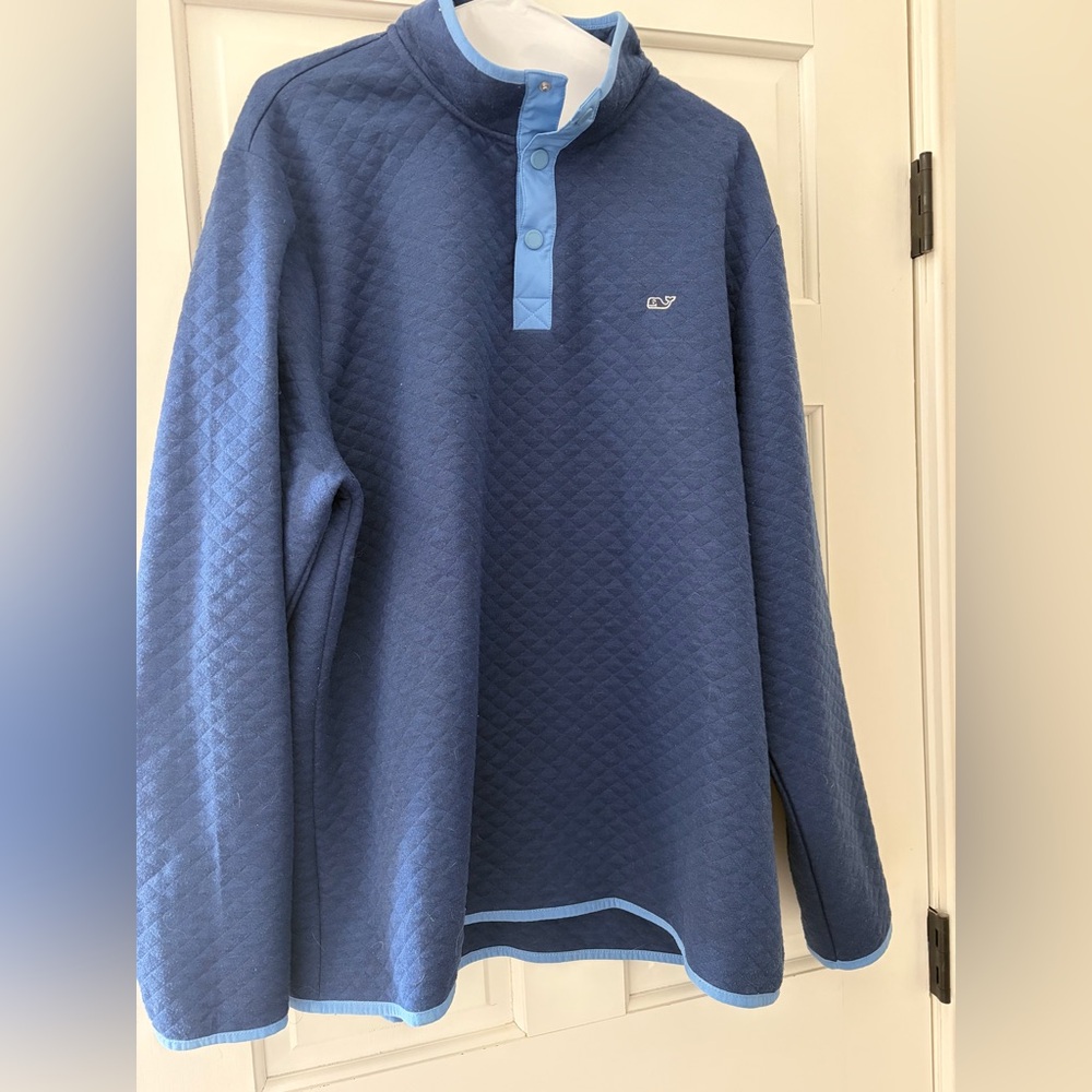Vineyard Vines Blue Quilted Men's Sweater